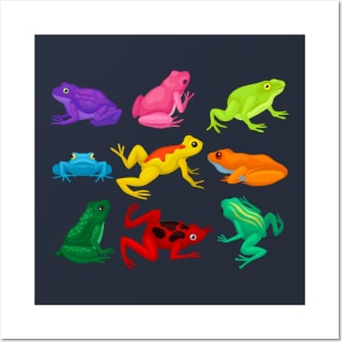 frog watercolor collection Posters and Art